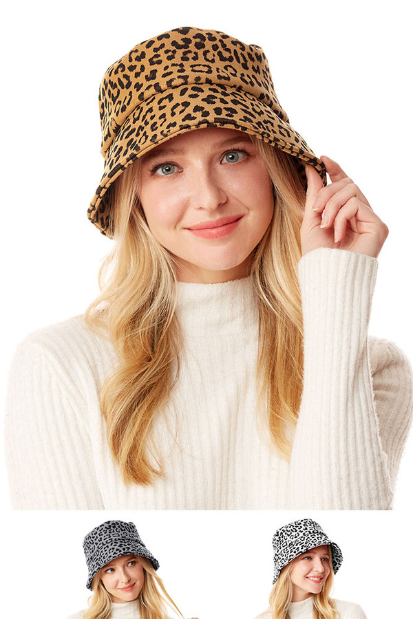 Leopard Print Bucket Hat-LOH177
