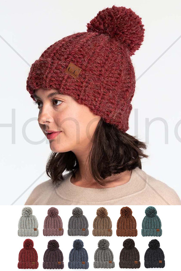 C.C Special Chunky Yarn Beanie Hat-HAT-2085