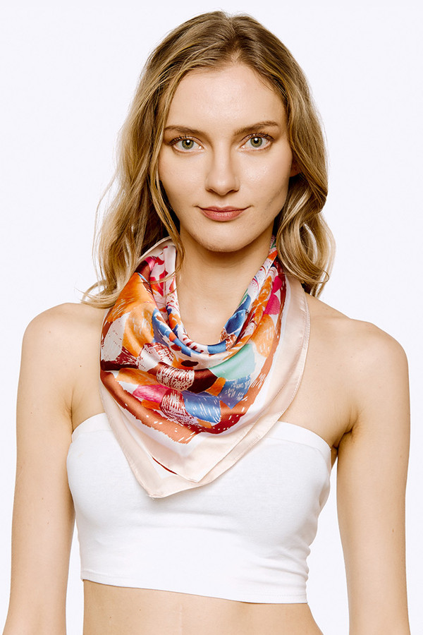 MULTI COLOR PATTERN PRINT SILKY BANDANA-SPSS6075 MULTI COLOR PATTERN PRINT SILKY BANDANA-SPSS6075