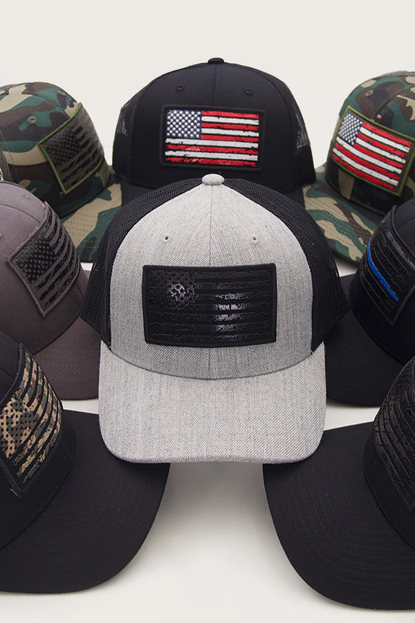 FLAG FLAT UV PRINT PATCH MESH BACK BASEBALL CAP-002M