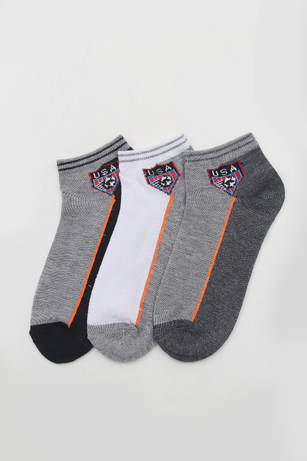 SOCCER USA TWO TONE AND LINE SOCKS-FOCUS_SUSAL (12PC)