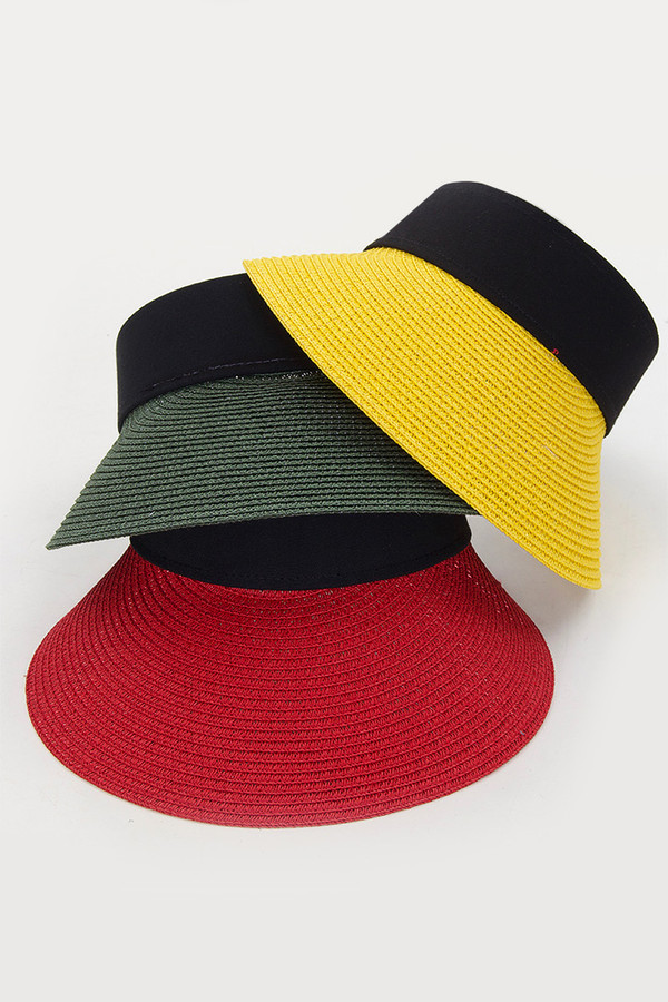 TWO TONE SOLID COLOR VISOR-MH0033-RED