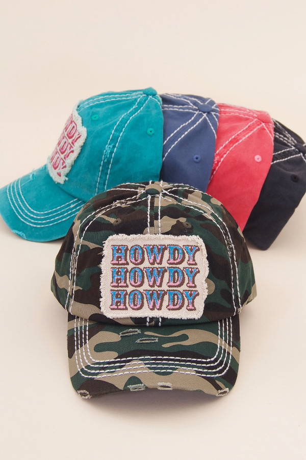 HOWDY VINTAGE BASEBALL CAP-KBV-1414 HOWDY VINTAGE BASEBALL CAP-KBV-1414