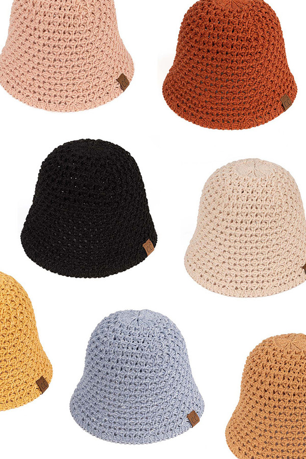 C.C SOLID KNIT BUCKET HAT-BK-3934