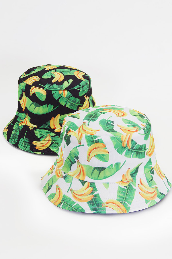 ホビー・楽器・アート HANA HANA CAP BANANA PRINT REVERSIBLE BUCKET HAT-BH044A - HANA WHOLESALE