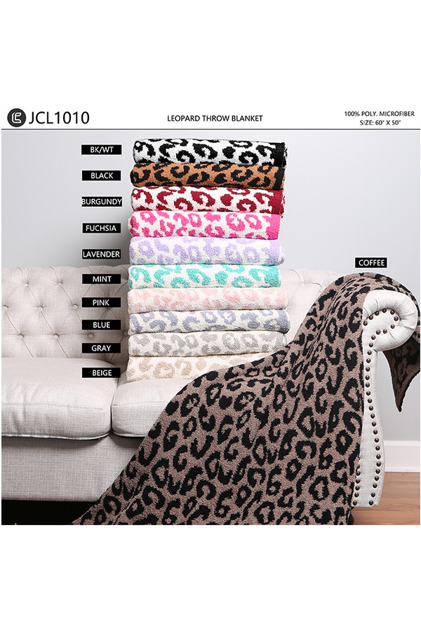 LUXURY SOFT LEOPARD BLANKETJCL1010 HANA WHOLESALE