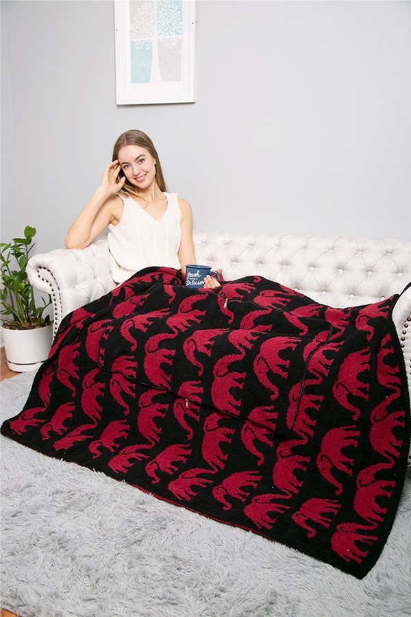 ELEPHANT THROW BLANKET PILLOW 2 IN 1-JCL2024 ELEPHANT THROW BLANKET PILLOW 2 IN 1-JCL2024