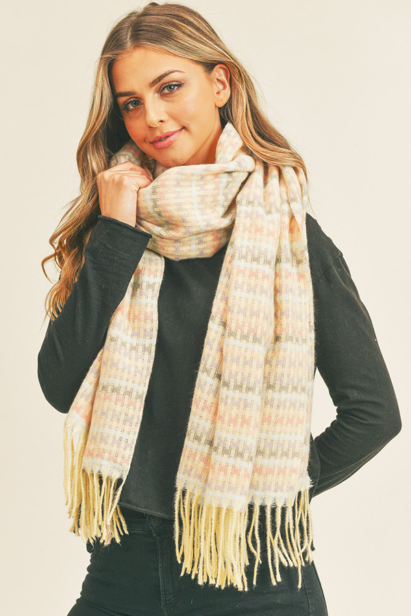 MULTI COLOR STITCH SCARF-MS0264 MULTI COLOR STITCH SCARF-MS0264