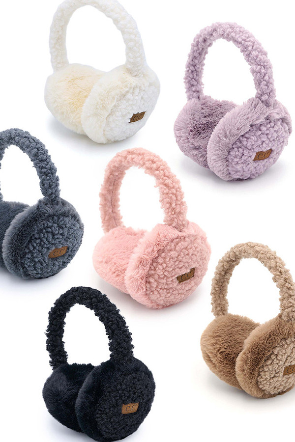 C.C Faux Fur Sherpa Earmuffs