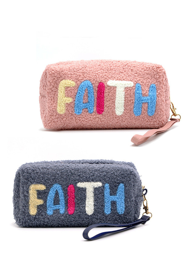 FAUX FUR FAITH WRISTLET POUCH-MP0165