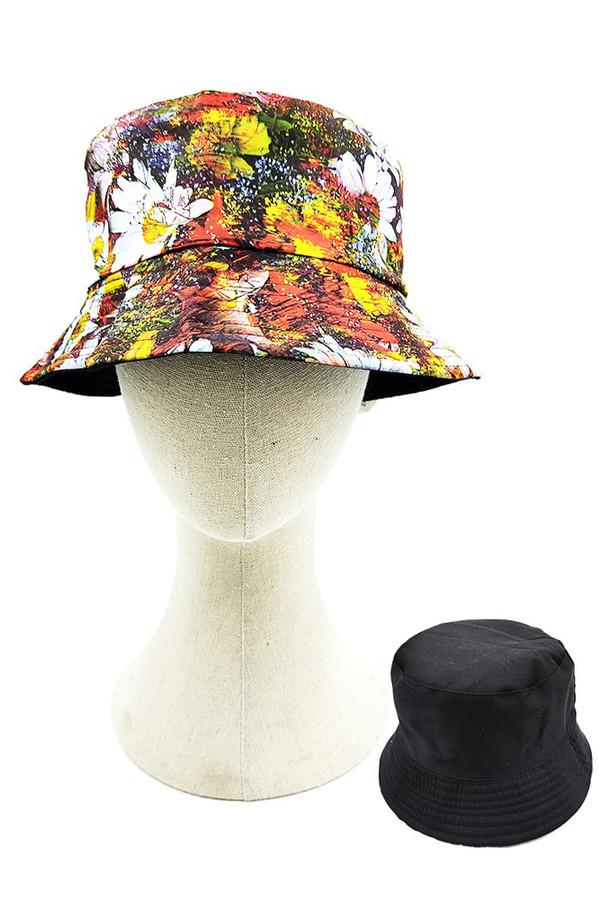 Floral Reversible Bucket Hat-BH059