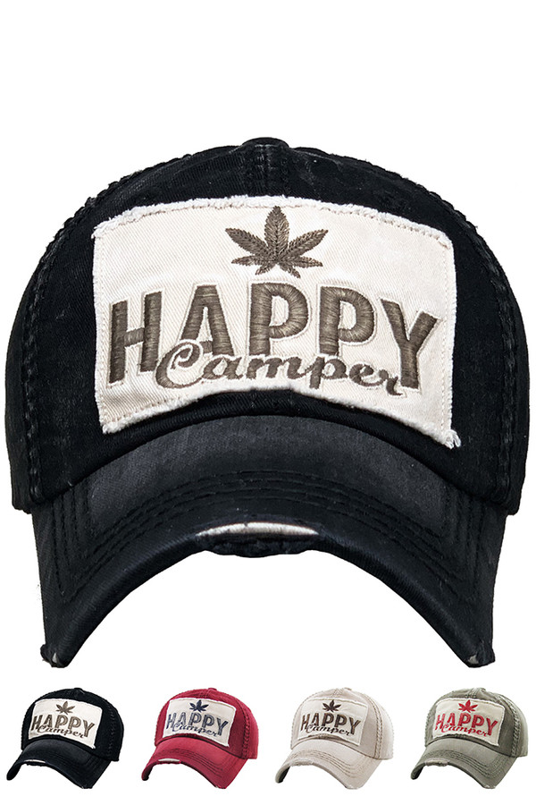 HAPPY CAMPER Leaf Baseball Cap-KBVT-700