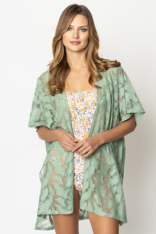 Leaf Lace Kimono-WLK310124