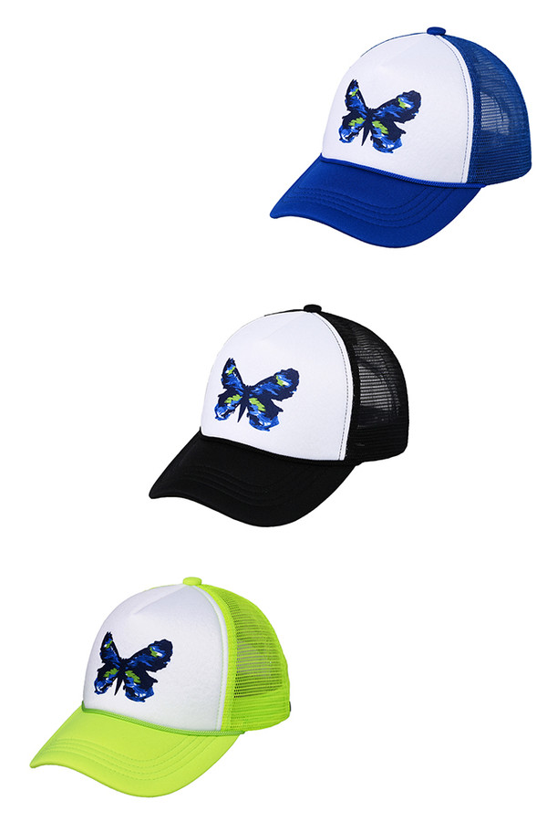 C.C Kids Hand Painted Abstract Butterfly Cap-KIDS-GBA-03