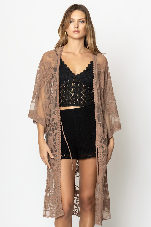Floral Lace Kimono-YLK310087