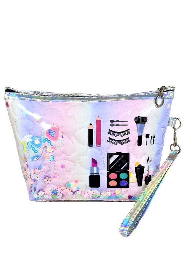 Fun Makeup Print Shaker Glitter Pouch-PCH190