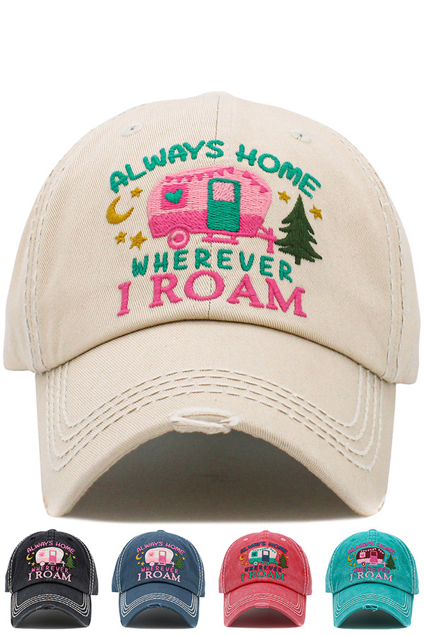 ALWAYS HOME WHEREVER Vintage Ballcap-KBV-1510