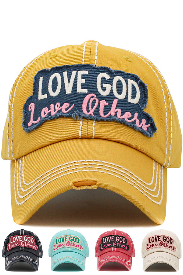 LOVE GOD LOVE OTHERS Vintage Ballcap-KBV-1511
