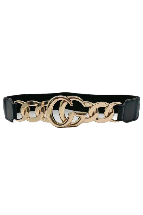 Metallic Gold Elastic Belt-MA0256