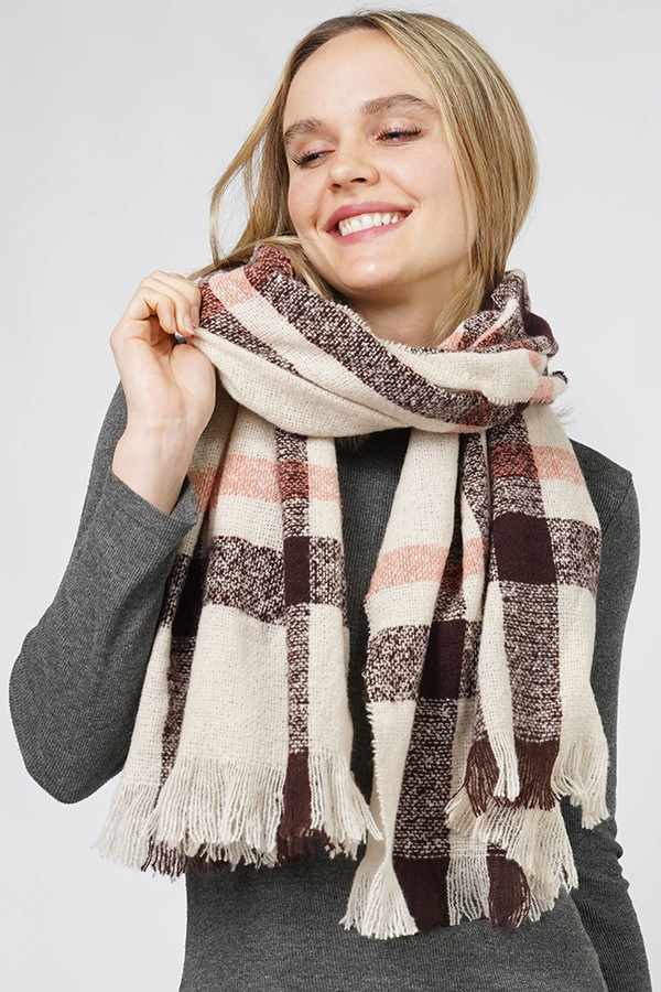 Plaid Oblong Scarf-ESC10853