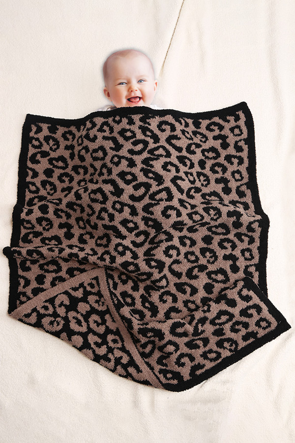 Luxury Soft Kids Leopard Print Throw Blanket-JCL1051K