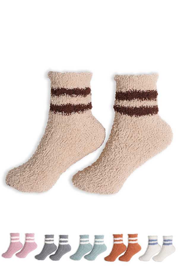 Retro Stripe Mini-Crew Socks-JCS110 (6 pairs) Retro Stripe Mini-Crew Socks-JCS110 (6 pairs)