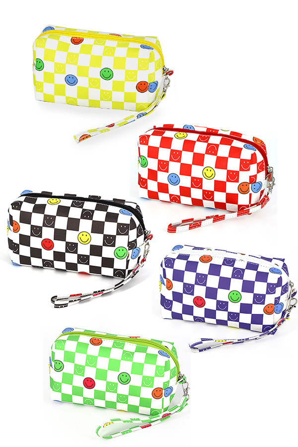 Smile Face Pattern Wristlet Pouch-MP0186