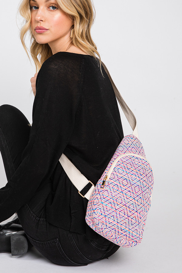 Aztec Pattern Sling Bag-MB0197