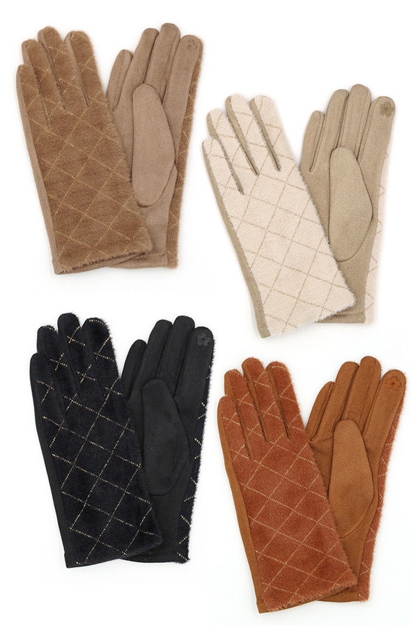 Diamond Pattern Gloves-MG0072