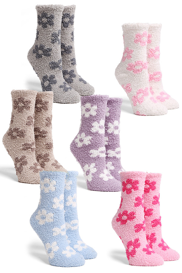 Daisy Mini-Crew Socks-JCS118 (6pairs)