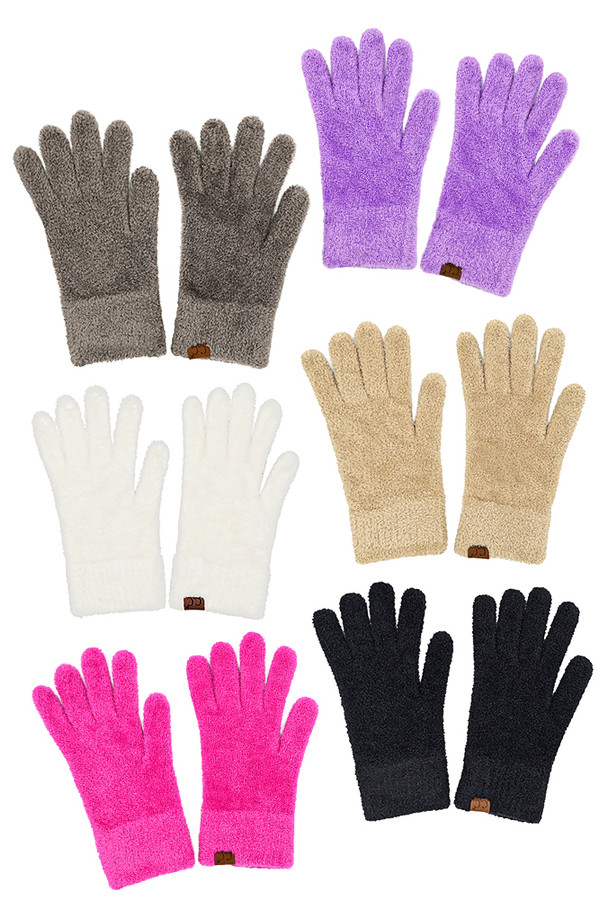 C.C Plush Terry Chenille Gloves-GLC0038