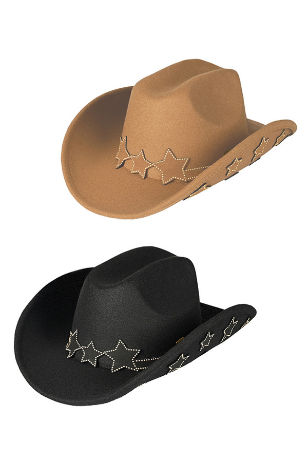 C.C Chin Straps Corduroy Cowboy Hat-VCC0082 - HANA WHOLESALE