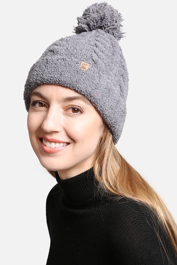 Solid Color Pom Beanie-JH300