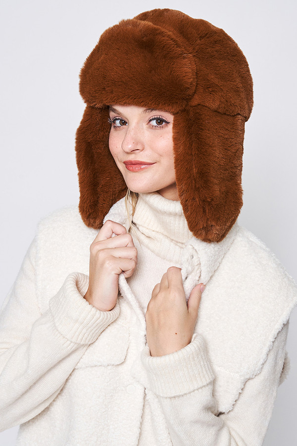 Faux Fur Trapper Hat-HHT320101