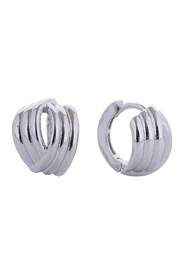 14K Criss Cross Trio Hoop Earrings-SJE310658