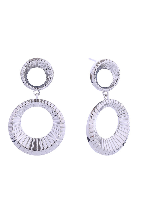 14K Double Loop Post Earrings-SJE310625