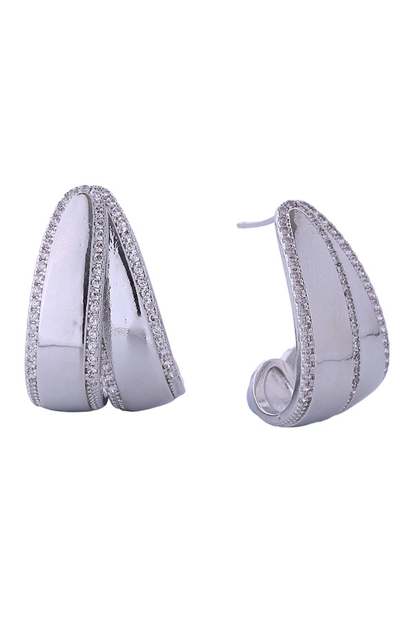14K Double Layer C Hoop Earrings-DJE310696
