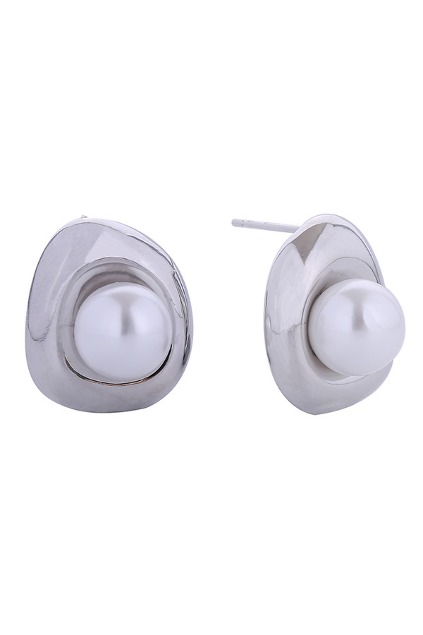 14K Pearl Orbit Post Earrings-SJE310663