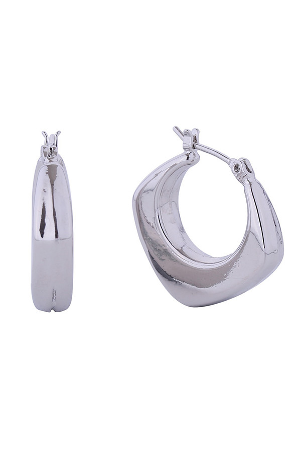 14K Puffy Rhombus Pincatch Earrings-SJE310726