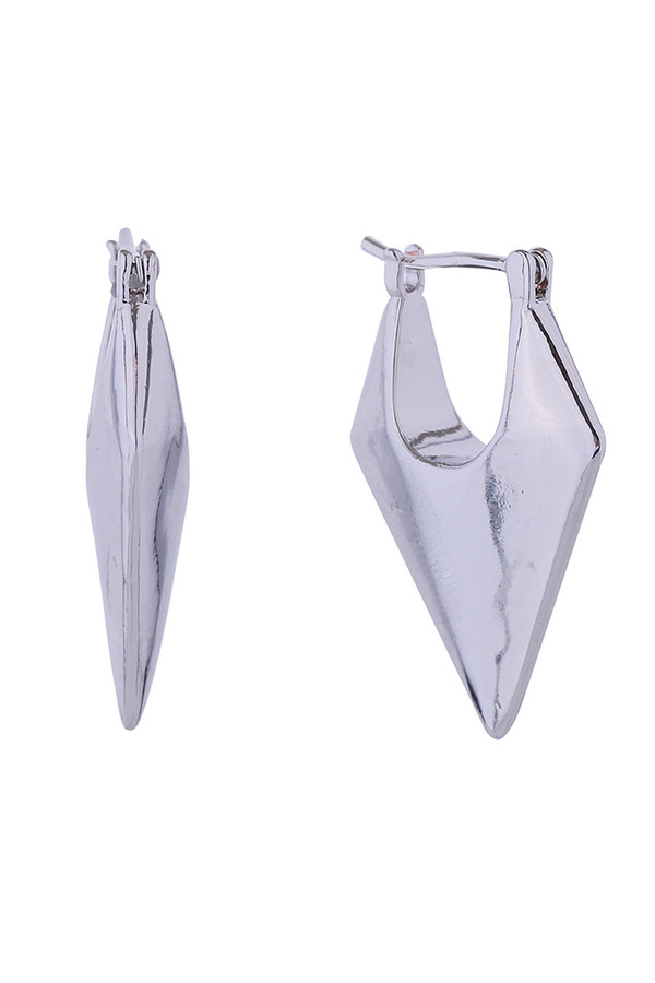 14K Pentagon Hoop Pincatch Earrings-SJE310769 14K Pentagon Hoop Pincatch Earrings-SJE310769