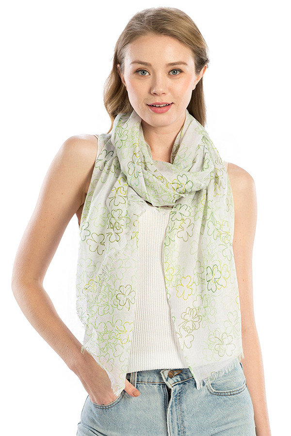 St Patrick's Day Multi Clover Scarf St Patrick's Day Multi Clover Scarf