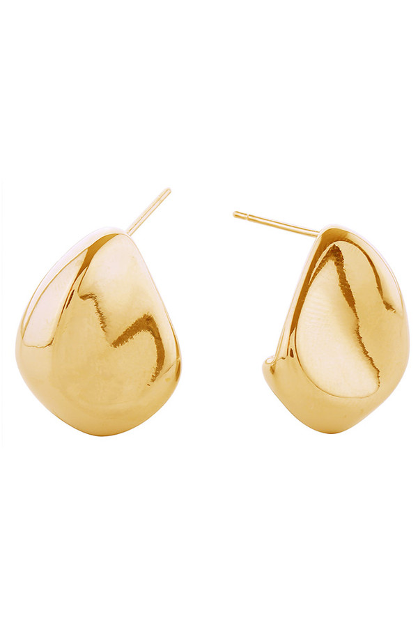 14K Crumple Dome Post Earring