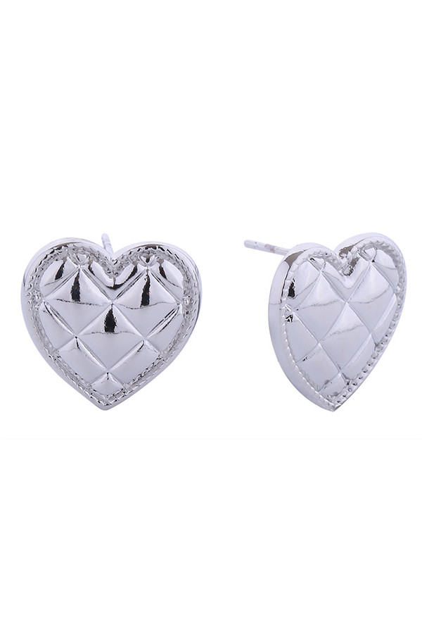 14K Quilted Heart Post Earring 14K Quilted Heart Post Earring