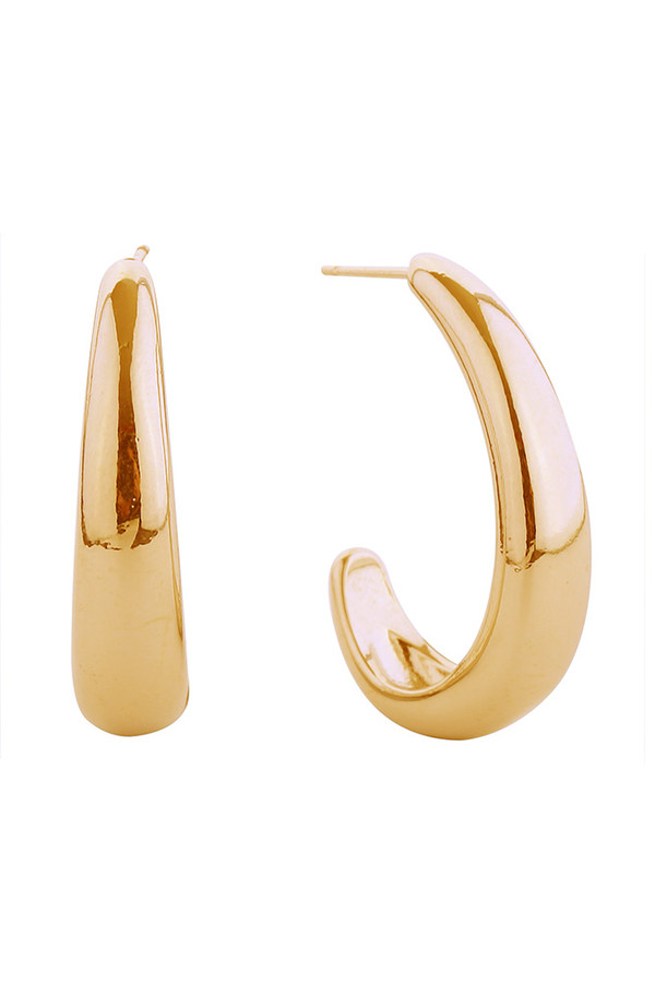 14K Smooth Curve Post Earring