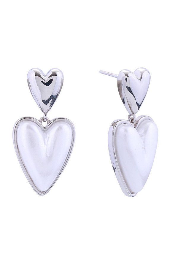 14K Duo Loving Heart Post Earrings