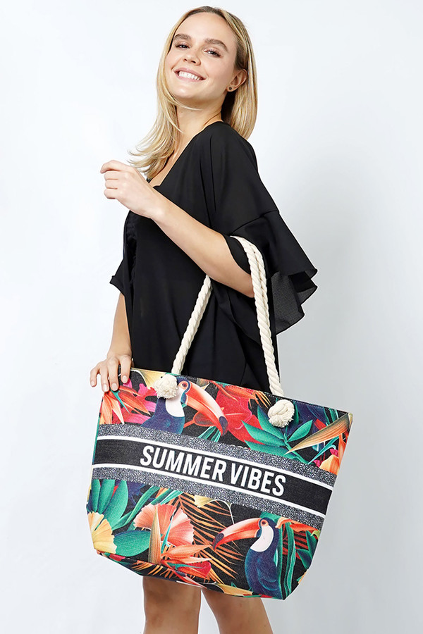 Summer Vibes-Tropical Beach Bag