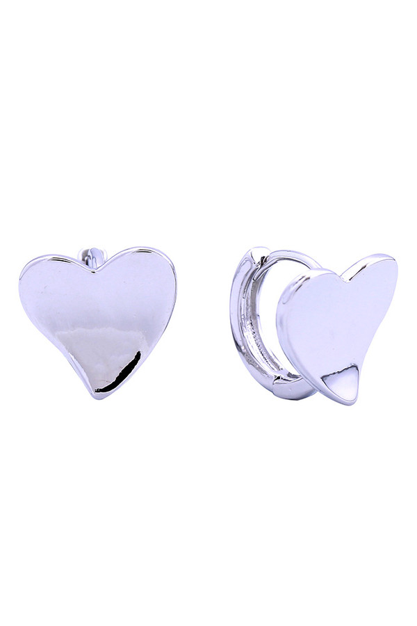 14K Crushed Heart Post Earring