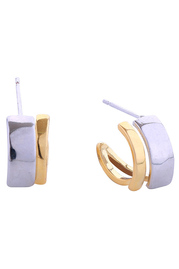 14K Mix Match Hoop Post Earrings