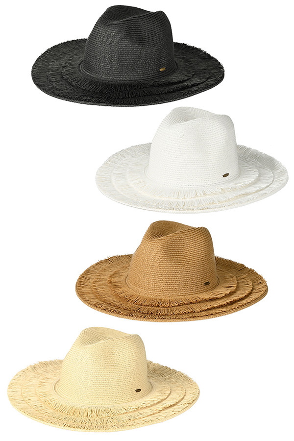 C.C Fringe Brim Panama Hat