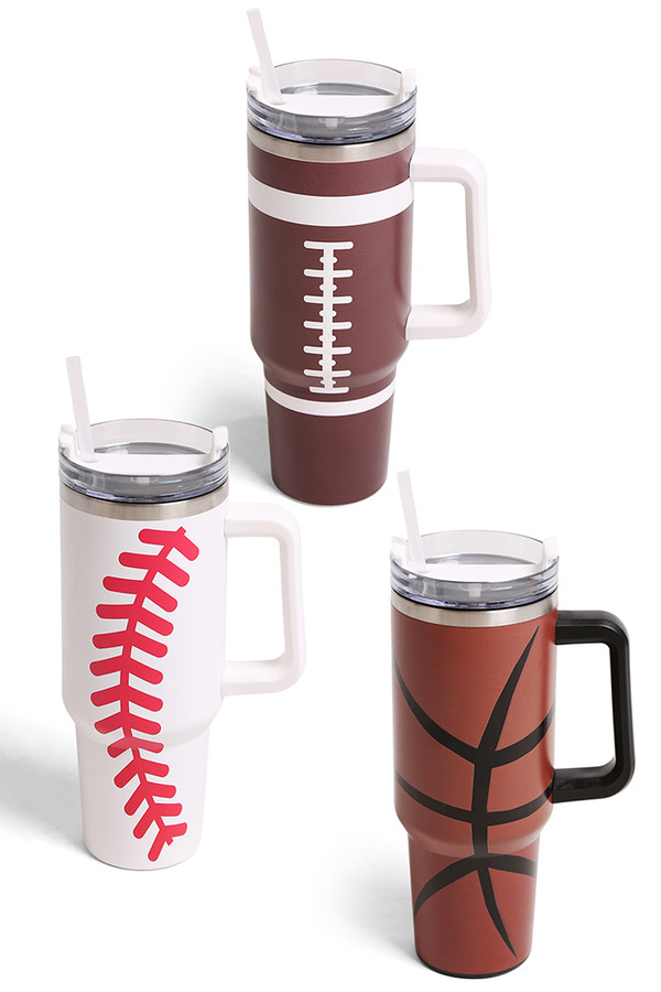 Sports 40oz Tumbler with Handle Double Wall Stainless Steel
